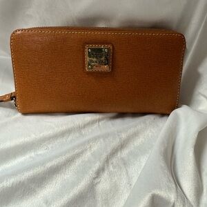 Dooney & Bourke Brown Wallet with Red Interior